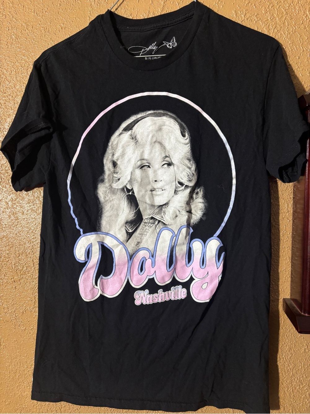 Dollcake Black Graphic Tee with Pink and Light Blue Dolly Script
